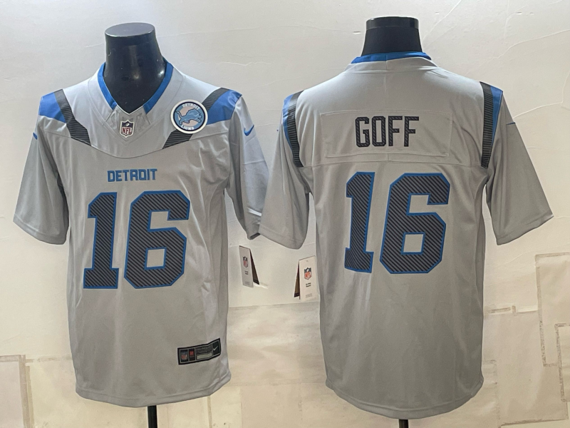 2026 Men Detroit Lions #16 Goff grey Nike Limited NFL Jersey 1025003